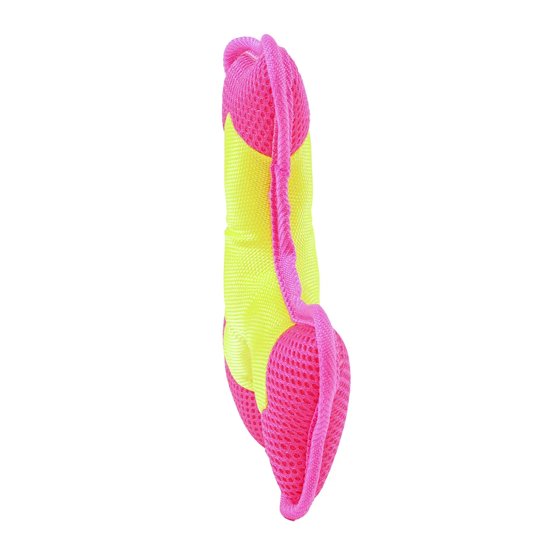 Hundespielzeug Flying Triple, gelb/pink – Bild 2