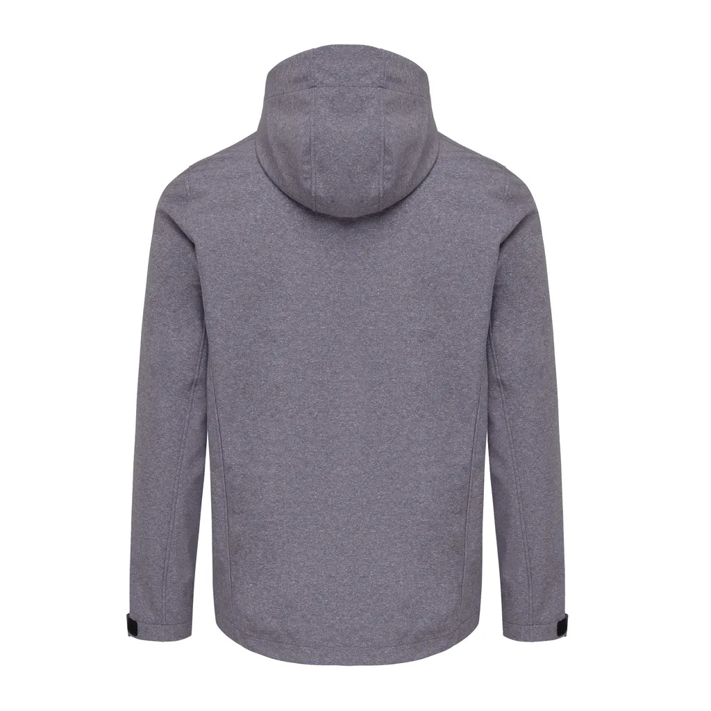 IQONIQ Makalu Herren Softshelljacke aus recyceltem Polyester, vulcano heather grey – Bild 2
