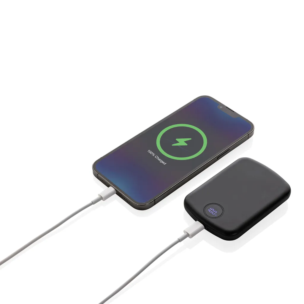 MagBoost 5.000mAh magnetische Powerbank aus RCS rec. Plastik, schwarz – Bild 2