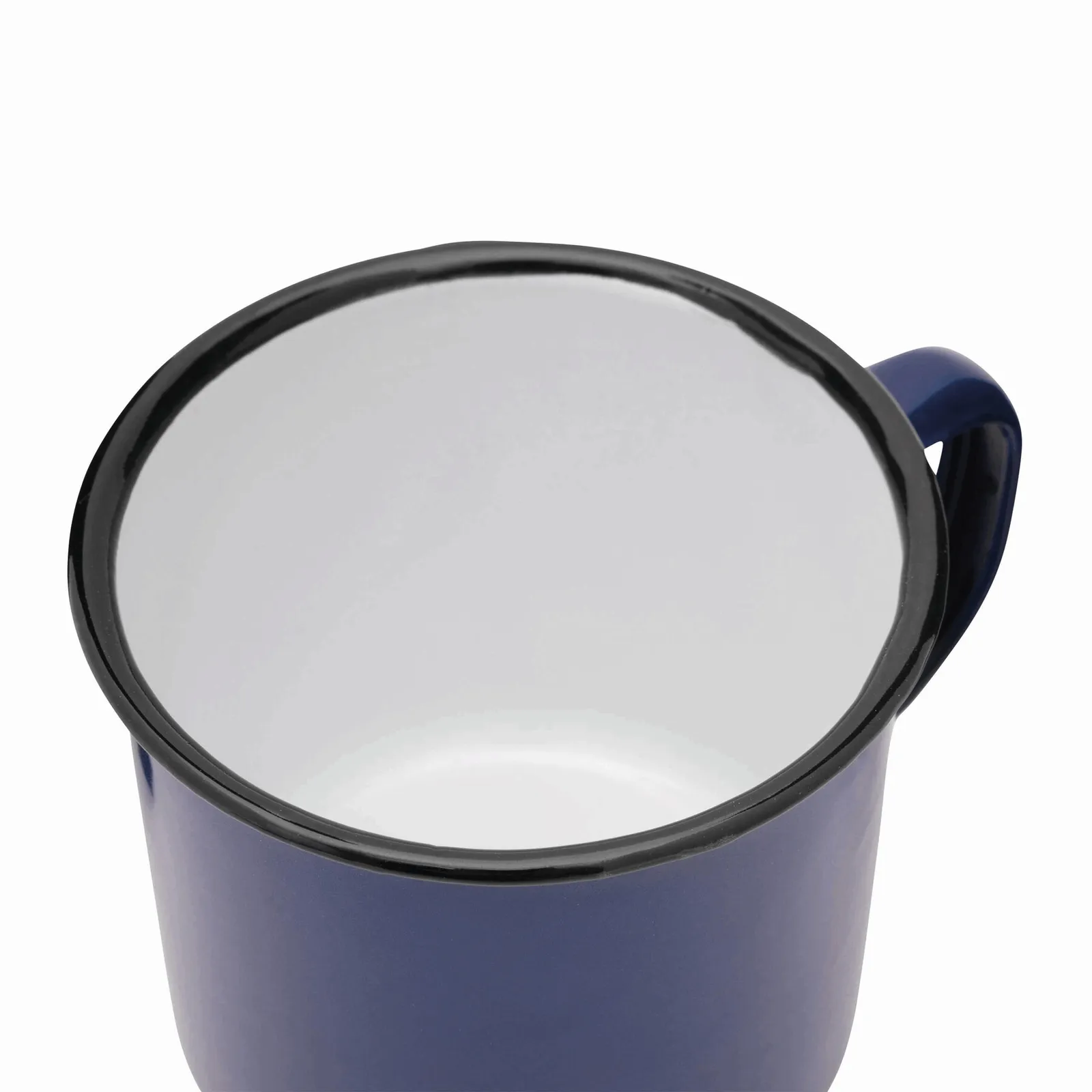 RETRO CUP - Emaille Becher, blau, weiß – Bild 5
