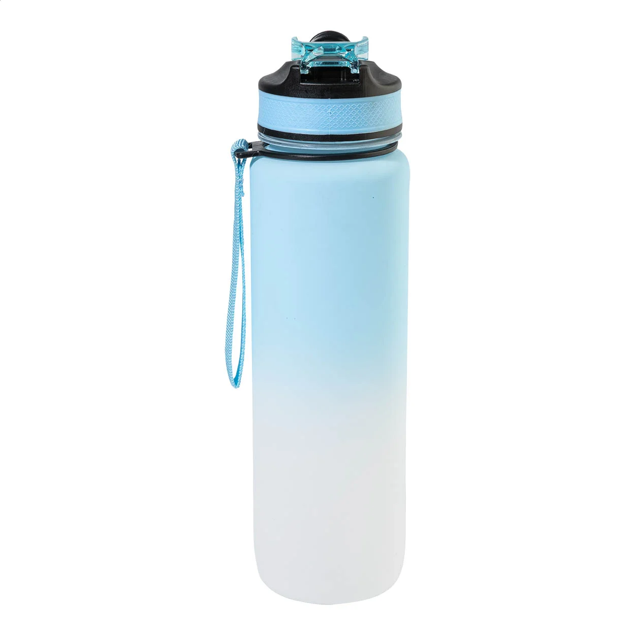 RPET Flasche mit Motivationsanzeige Sipgrade, hellblau – Bild 4