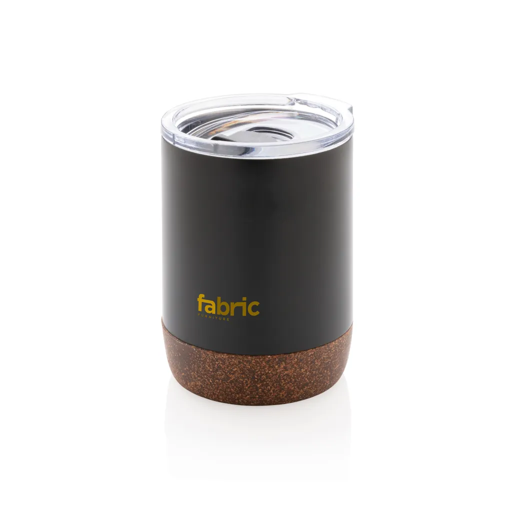 Kleine Vakuum-Kaffeetasse aus RCS rSteel & Kork, schwarz – Bild 5