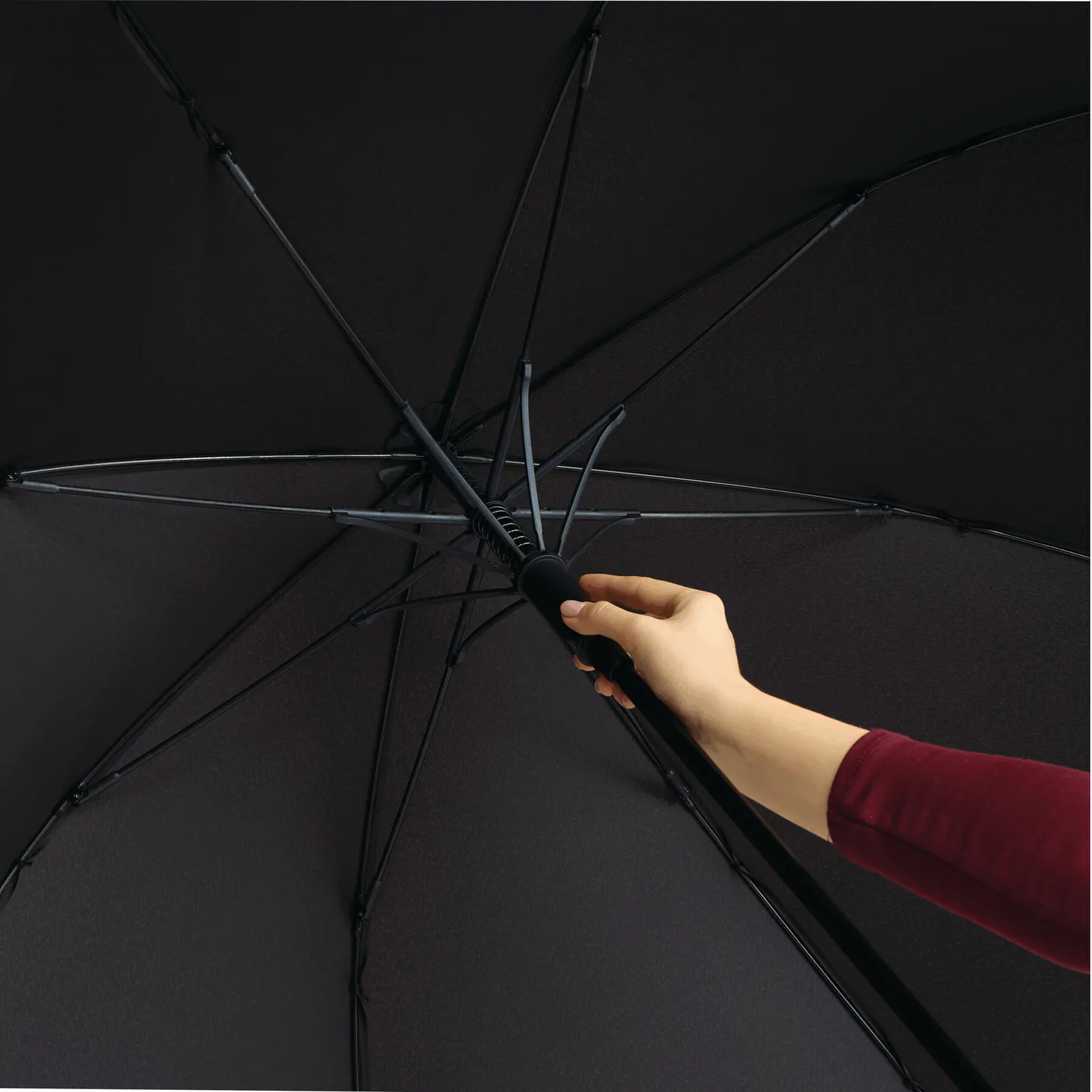 POLKA Umbrella, Automatik-Stockschirm, schwarz – Bild 12