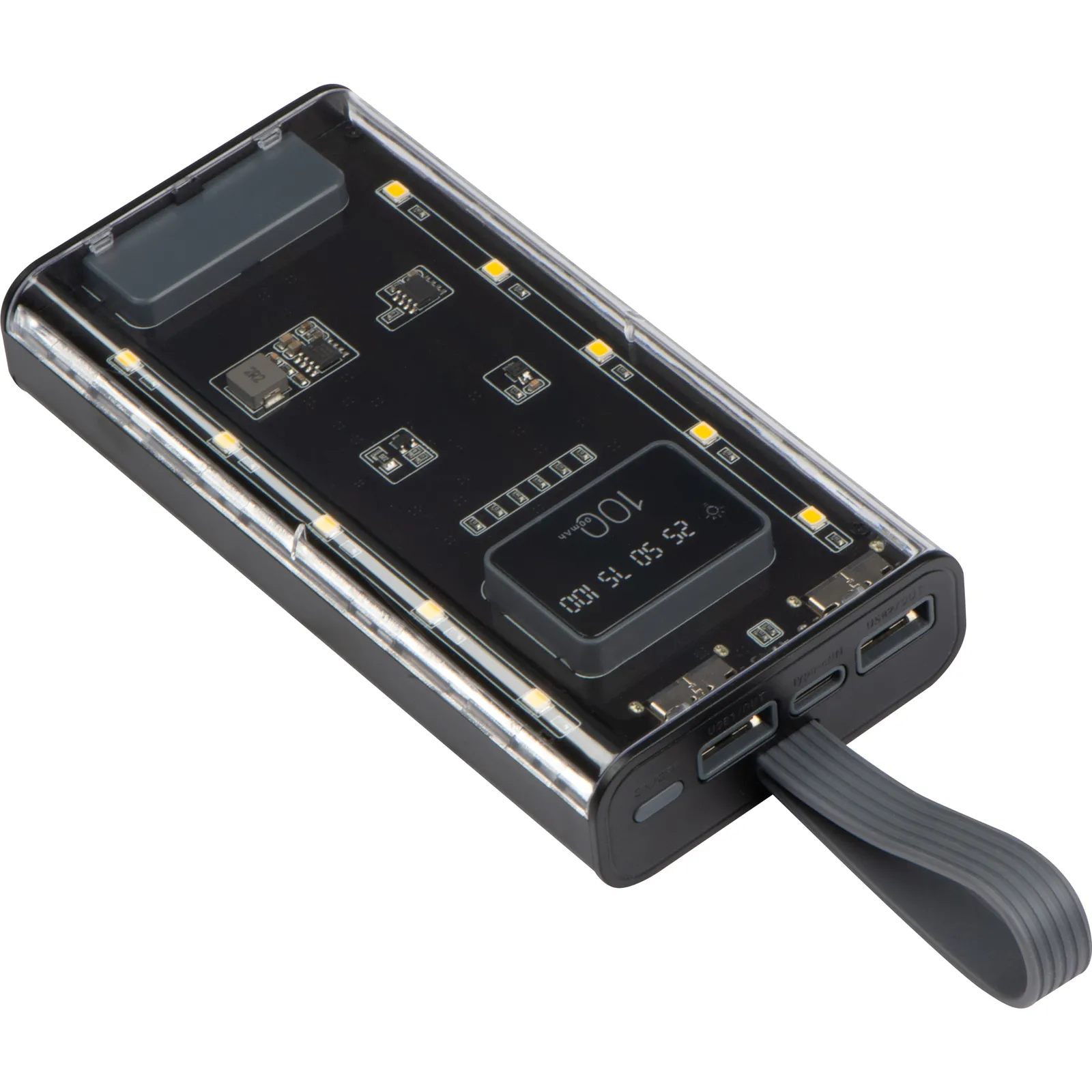 Powerbank, 10.000 mAh, Darwin, transparent – Bild 4