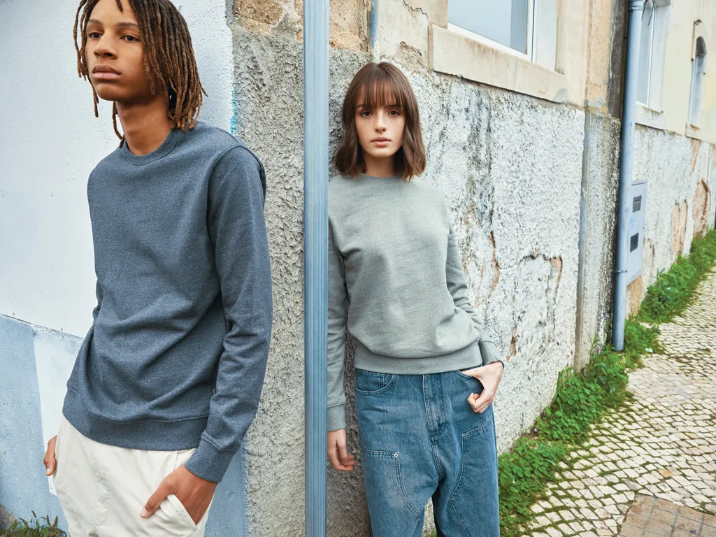 IQONIQ Denali ungefärbt. Rundhals-Sweater aus recycelter BW, heather anthracite – Bild 11