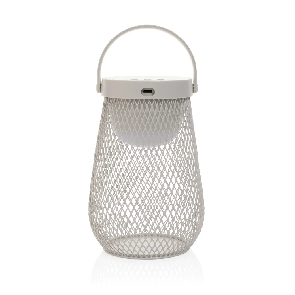 Aurora USB-Tischlampe aus RCS recyceltem ABS, grau – Bild 3