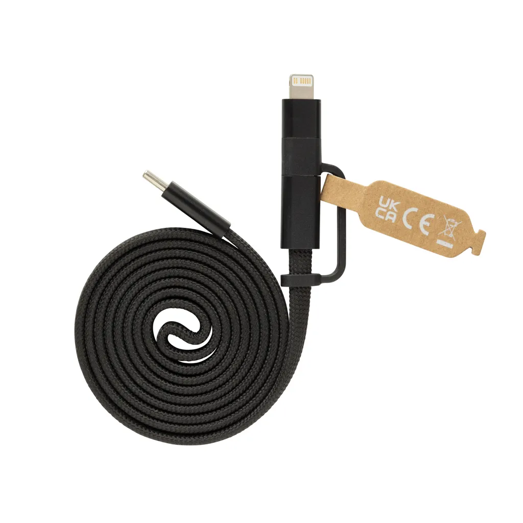 Arc ultradünnes 60W 2-in-1 Magnetkabel, schwarz – Bild 2