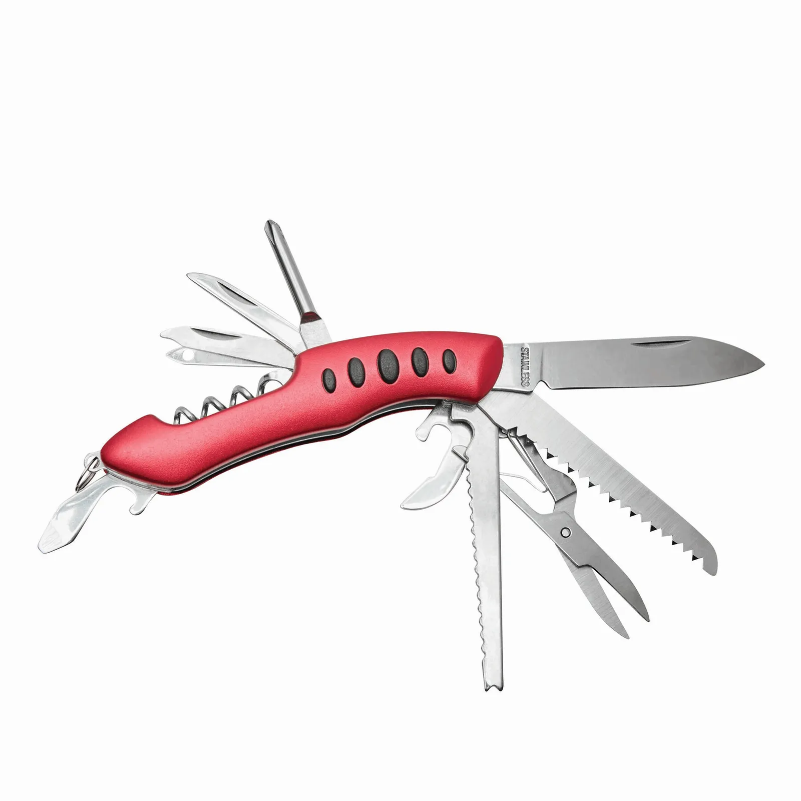 BIG R. - Taschenmesser rot, silber, rot, silber – Bild 2