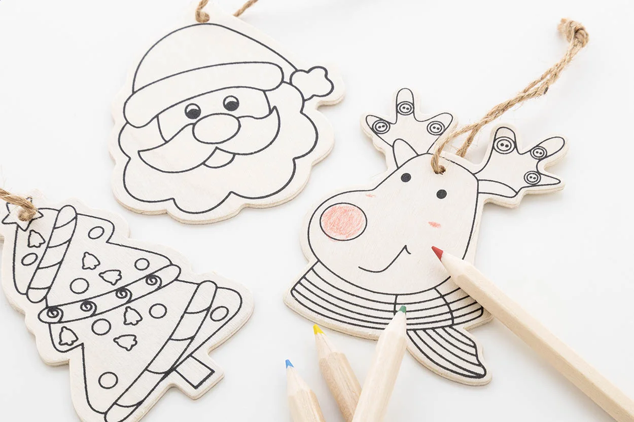 Christbaumschmuck Oppland zum Ausmalen, natur – Bild 4