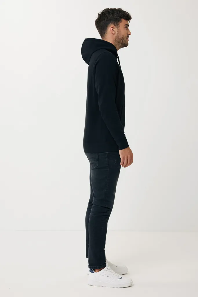 IQONIQ Rila Lightweight Hoodie aus recycelter Baumwolle, schwarz – Bild 6