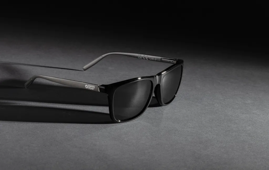 Swiss Peak polarisierte Sonnenbrille aus RCS Kunststoff, schwarz – Bild 6
