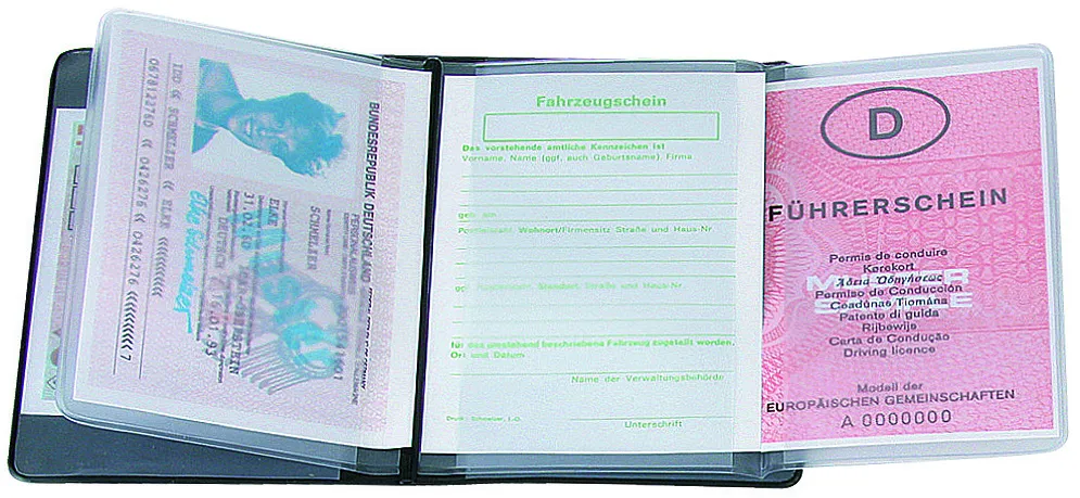 Ausweistasche "5-fach" Normalfolie, schwarz – Bild 2