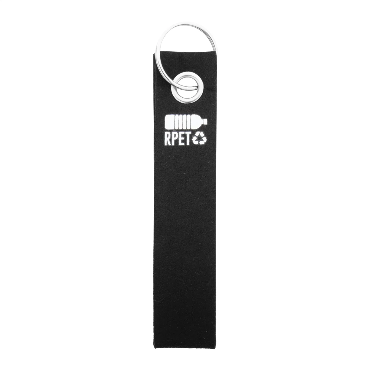 RPET-Schlüsselanhänger Refek, schwarz – Bild 2