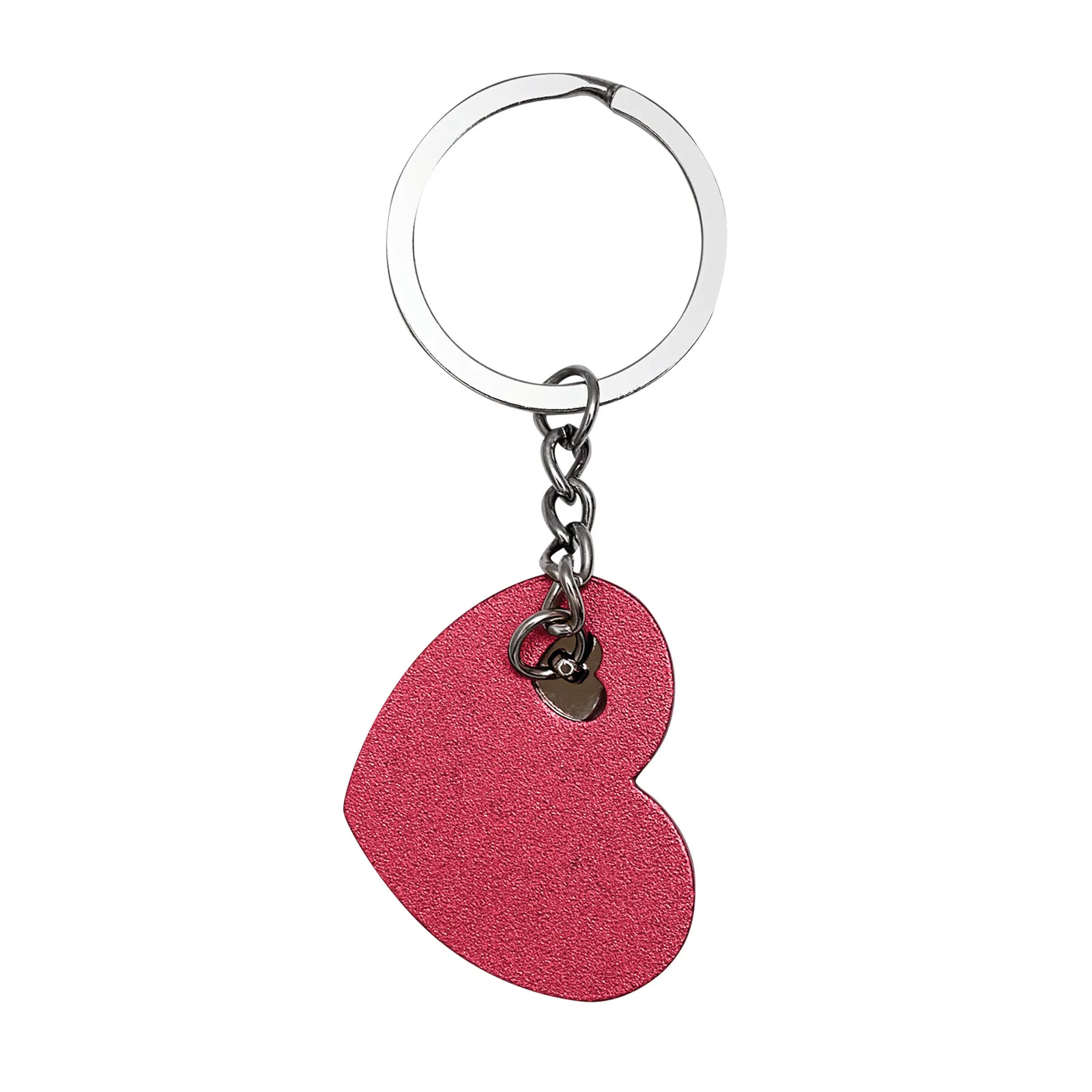 HEART-IN-HEART - Schlüsselanhänger rot, silber, rot, silber – Bild 3