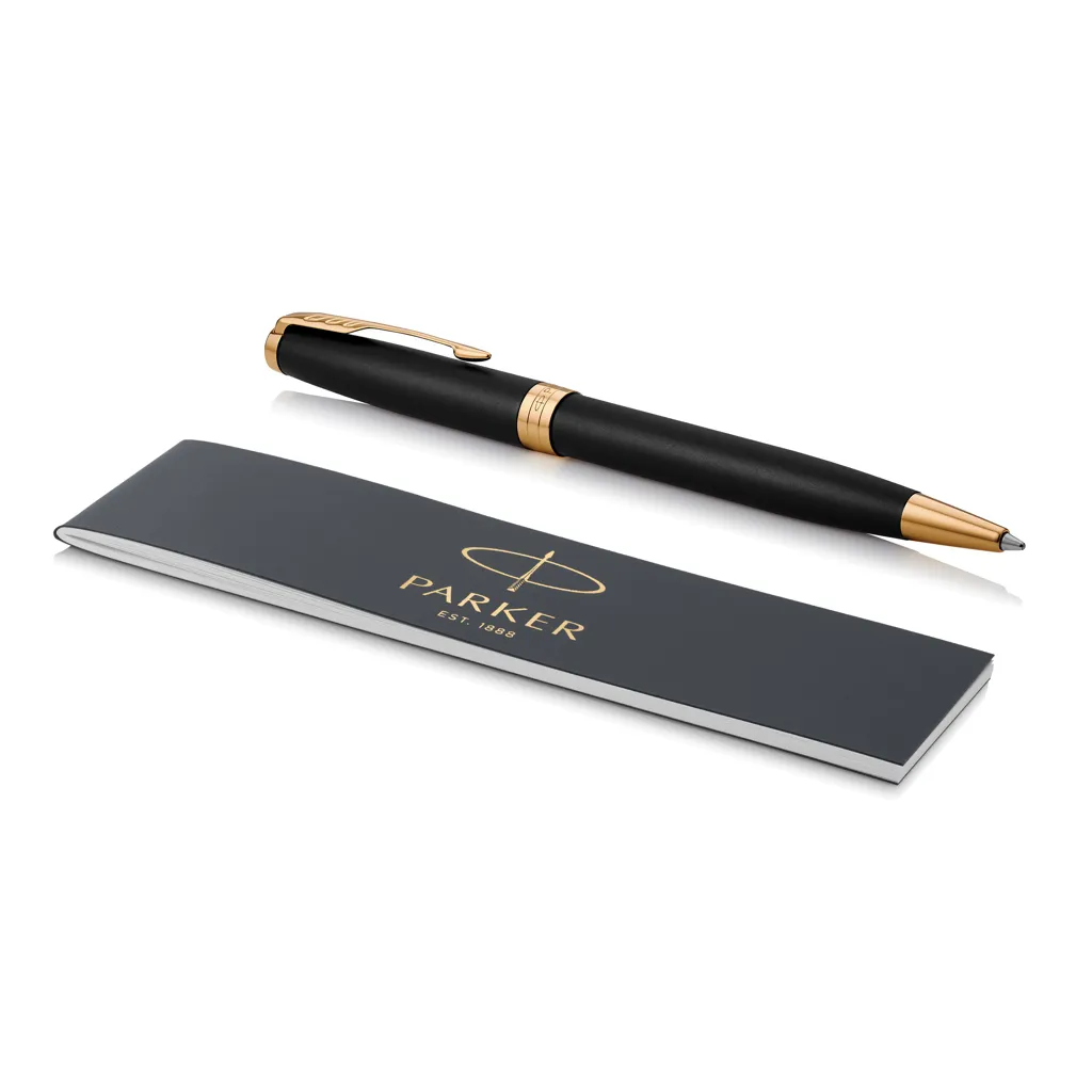 Parker SONNET Stift mattschwarz mit Palladium-Verzierungen, gold – Bild 3