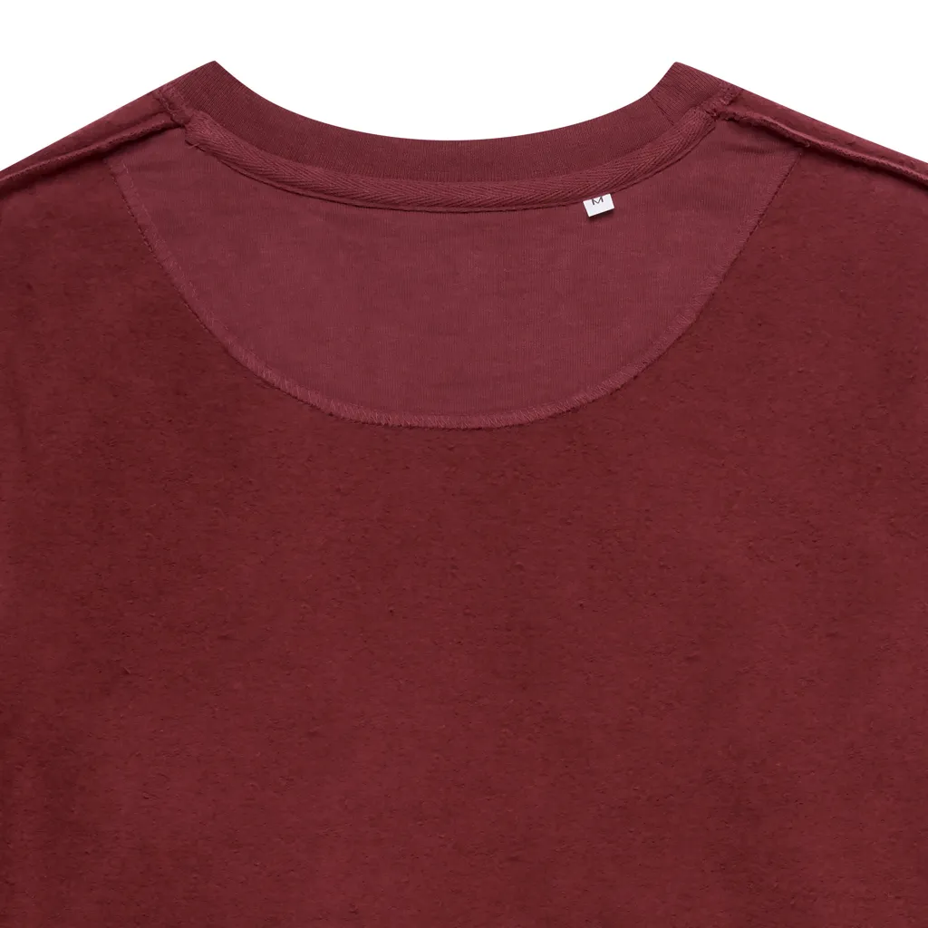 IQONIQ Zion Rundhals-Sweater aus recycelter Baumwolle, burgunderrot – Bild 3