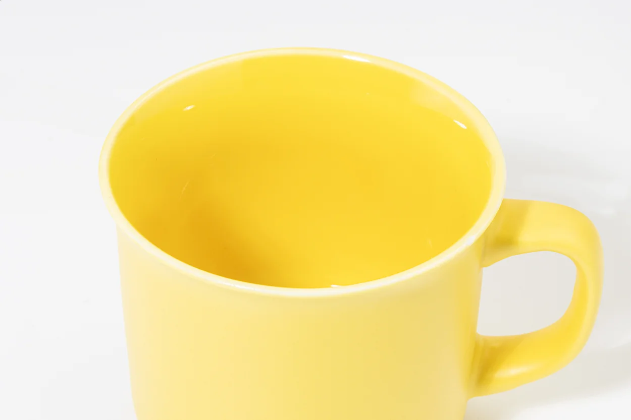Matter Vintage-Becher Woodstock Flat, gelb – Bild 4