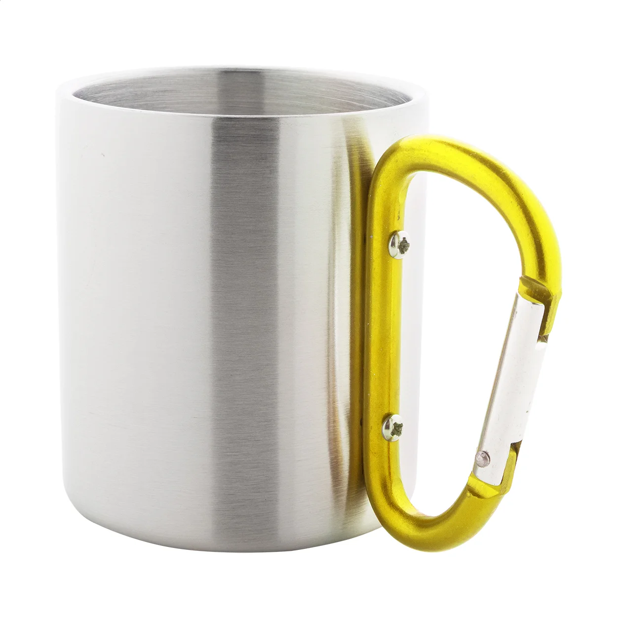 Edelstahlbecher Cadisha, gelb, silber – Bild 5