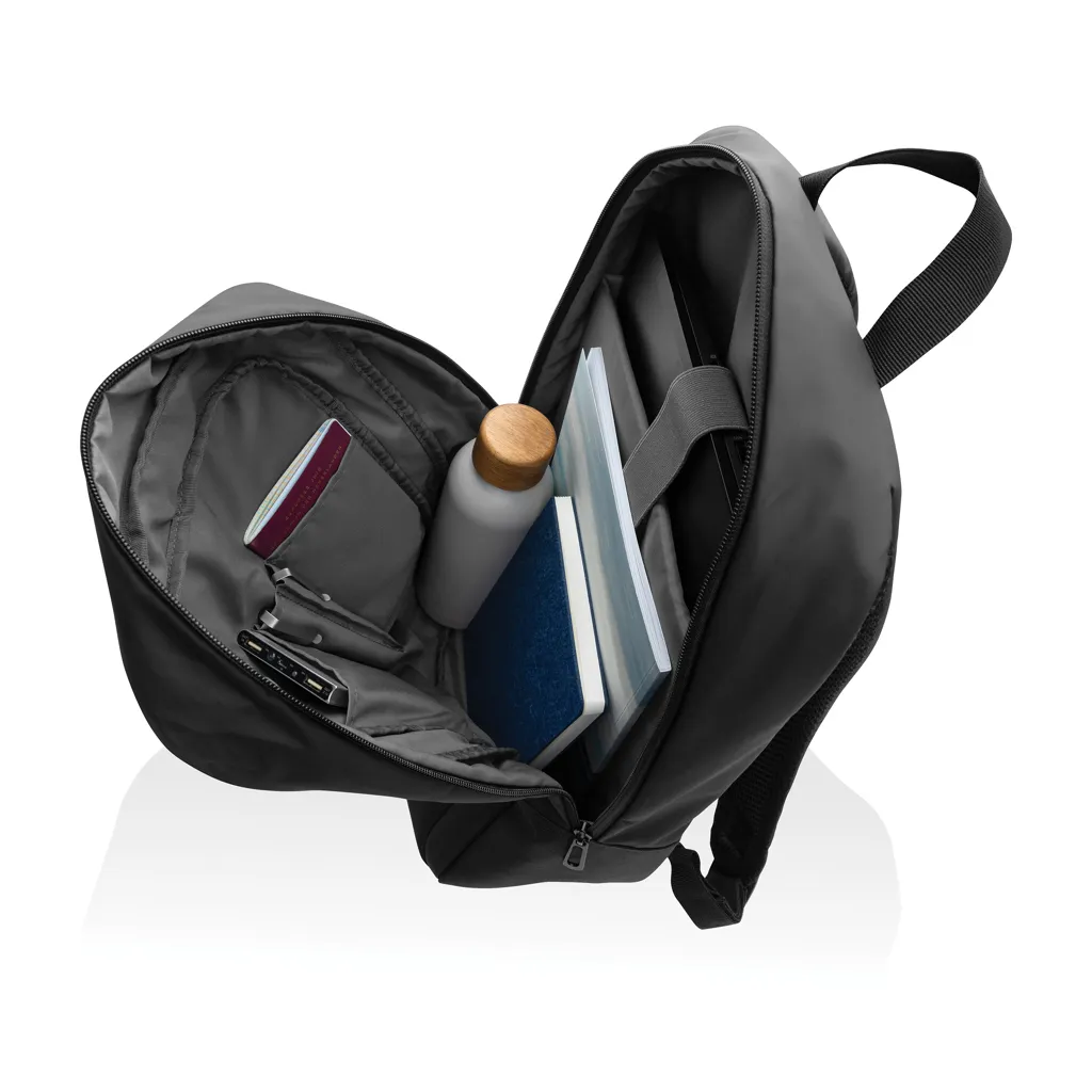 Armond AWARE™ RPET 15.6" Basic Laptop-Rucksack, schwarz – Bild 5