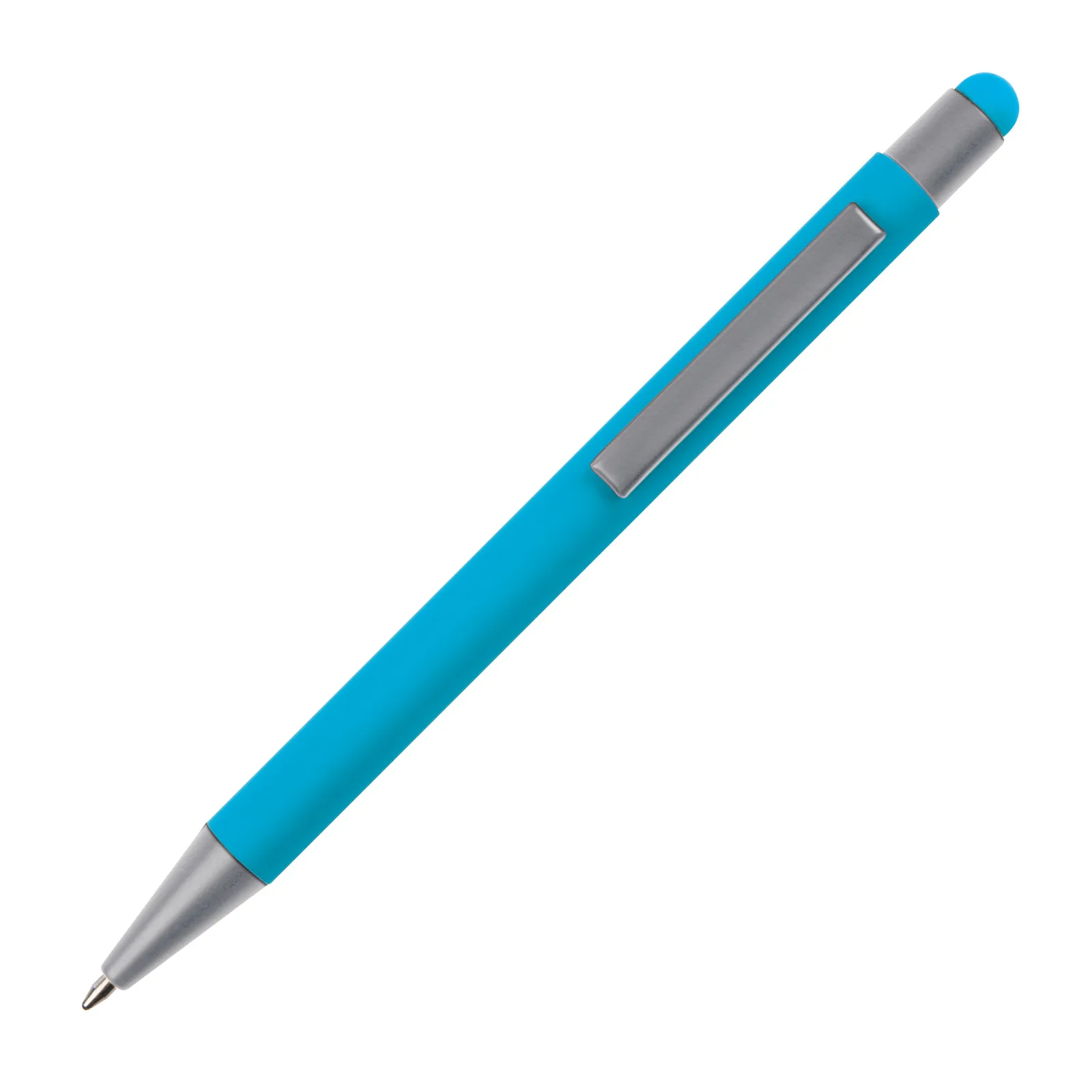 Metall Kugelschreiber mit Touch-Pen Rio, hellblau – Bild 3