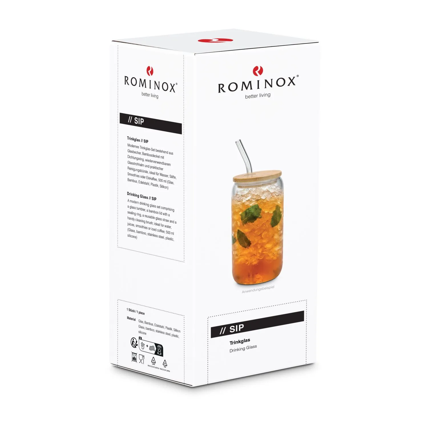ROMINOX® Trinkglas // Sip 500 ml, transparent – Bild 7