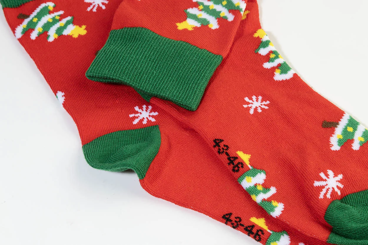 Weihnachtssocken Julsokka, Schneemann, rot, grün – Bild 4