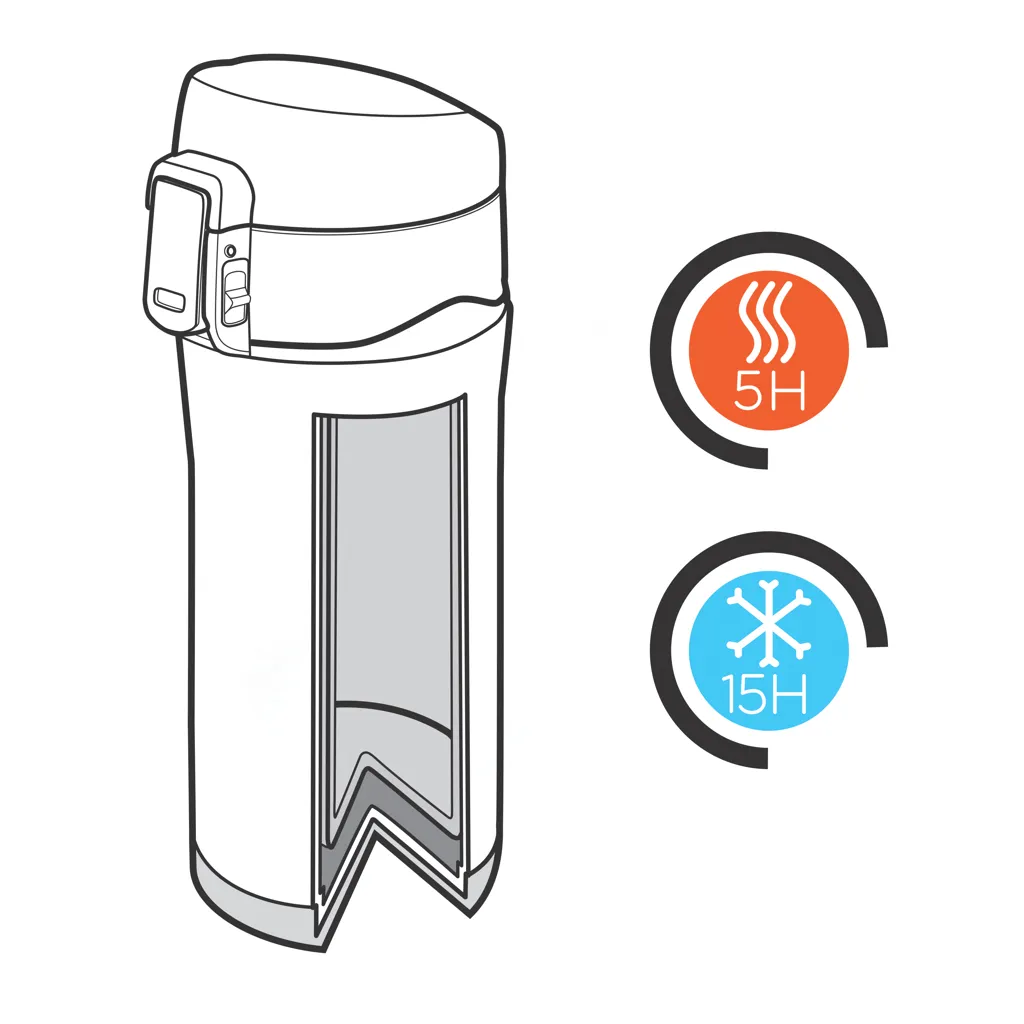 Easy-Lock Vakuum-Becher aus RCS recyceltem Stainless-Steel, rot – Bild 6