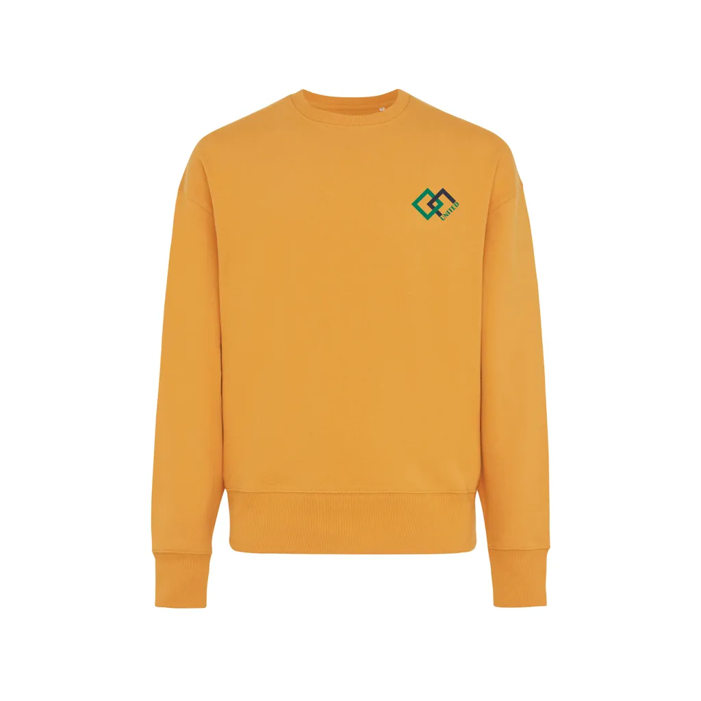 IQONIQ Kruger Relax-Rundhals-Sweater aus recycelt. Baumwolle, sundial orange – Bild 3
