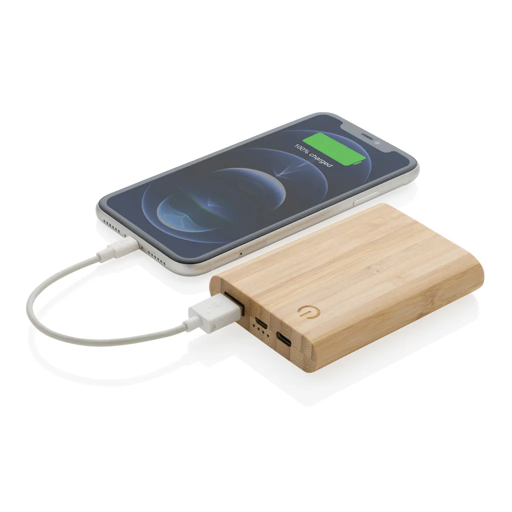 5.000mAh Bambus-Powerbank, braun – Bild 2