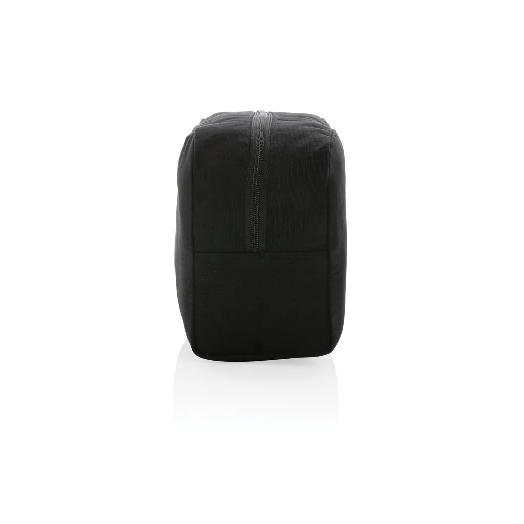 Impact Aware™ 285g/m² Kosmetiktasche aus ungefärbtem Canvas, schwarz – Bild 5