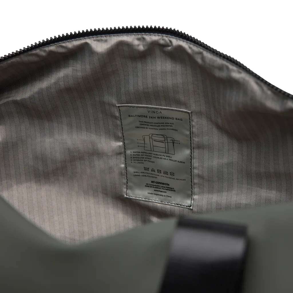 VINGA Baltimore RCS 24h Wochenendtasche, grün – Bild 5