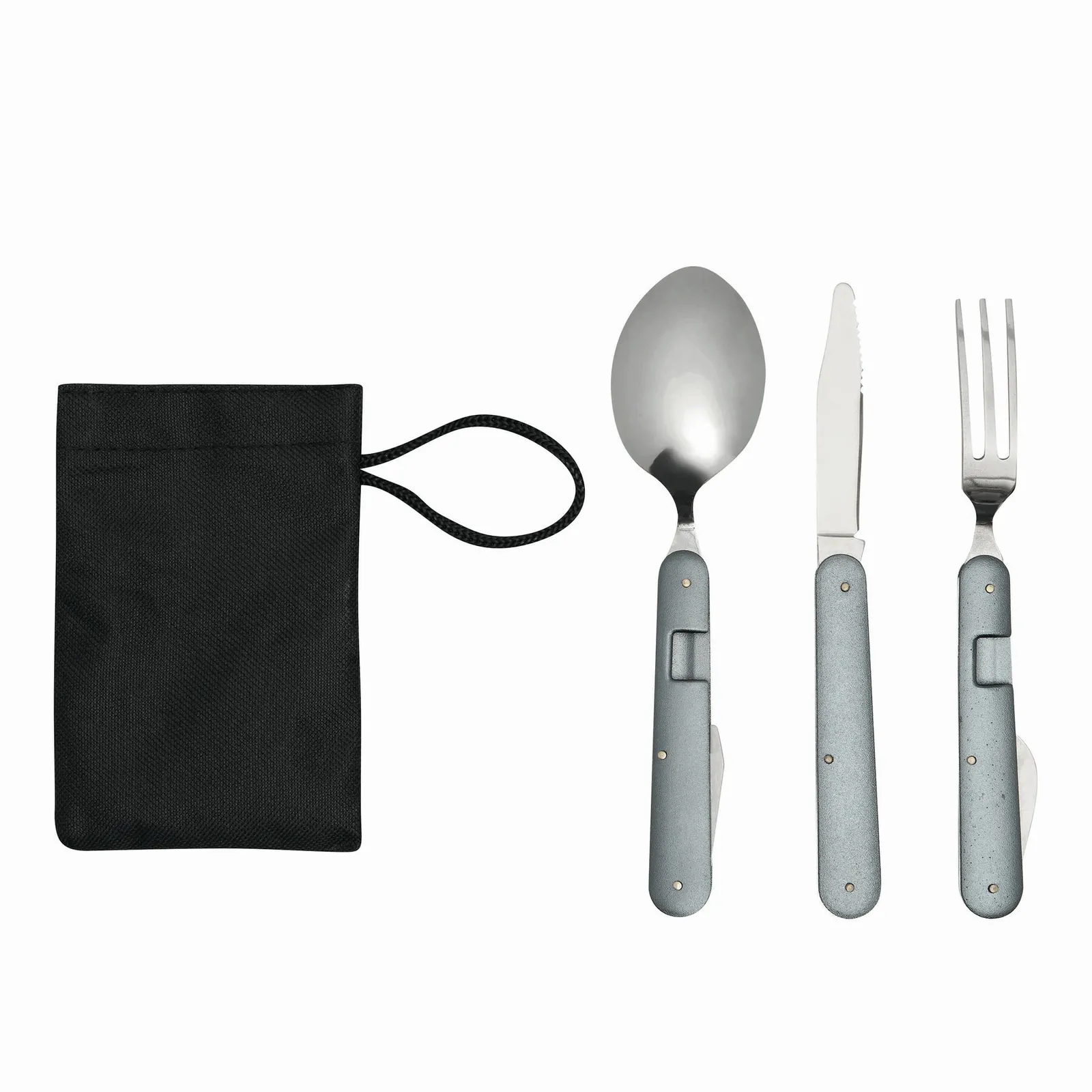 CAMPING - Outdoor-Besteck-Set grau, grau – Bild 4