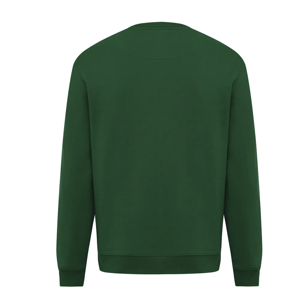 IQONIQ Torla Rundhals-Pullover aus recycelter Baumwolle, forest green – Bild 2