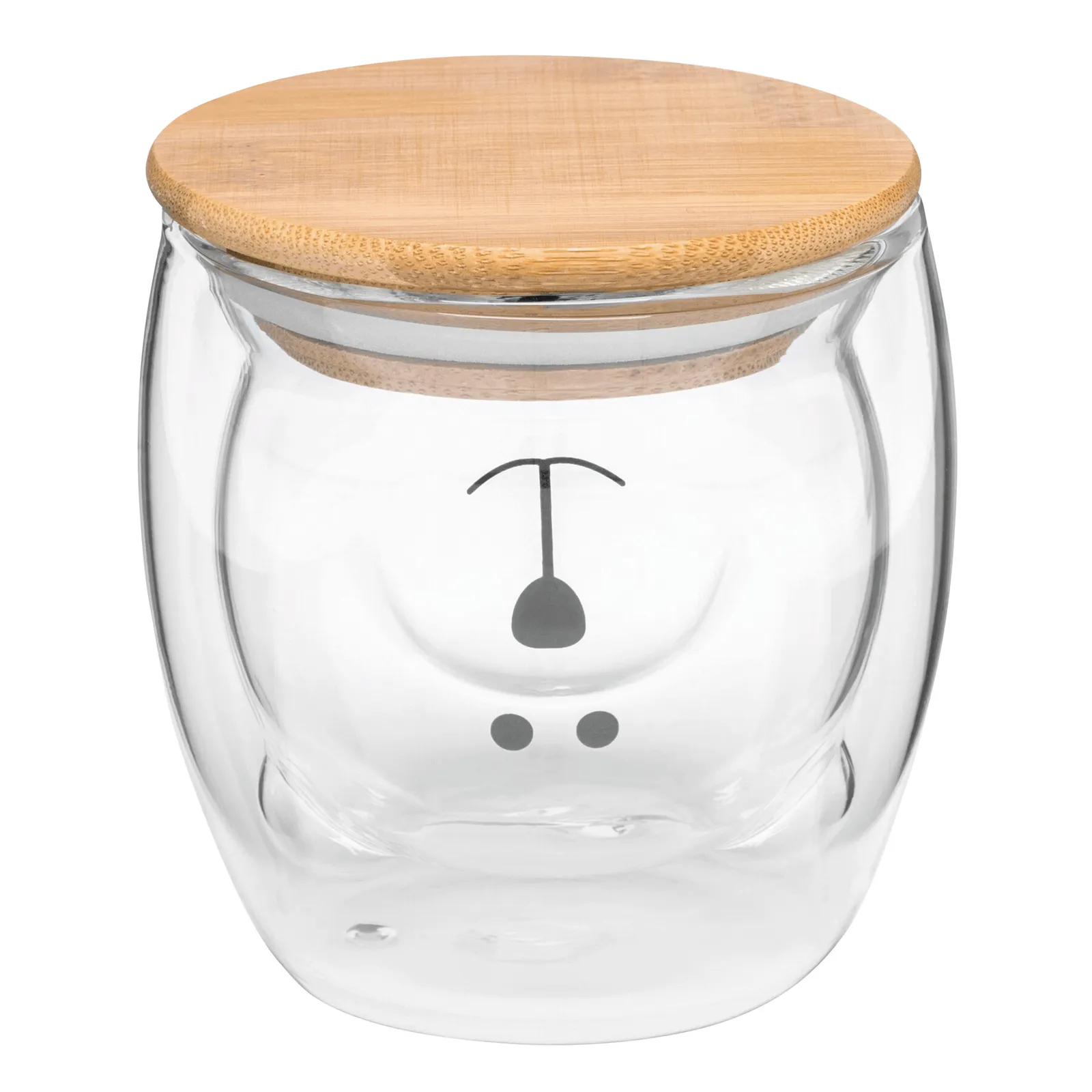 BAMBOO BEAR - Glas braun, transparent