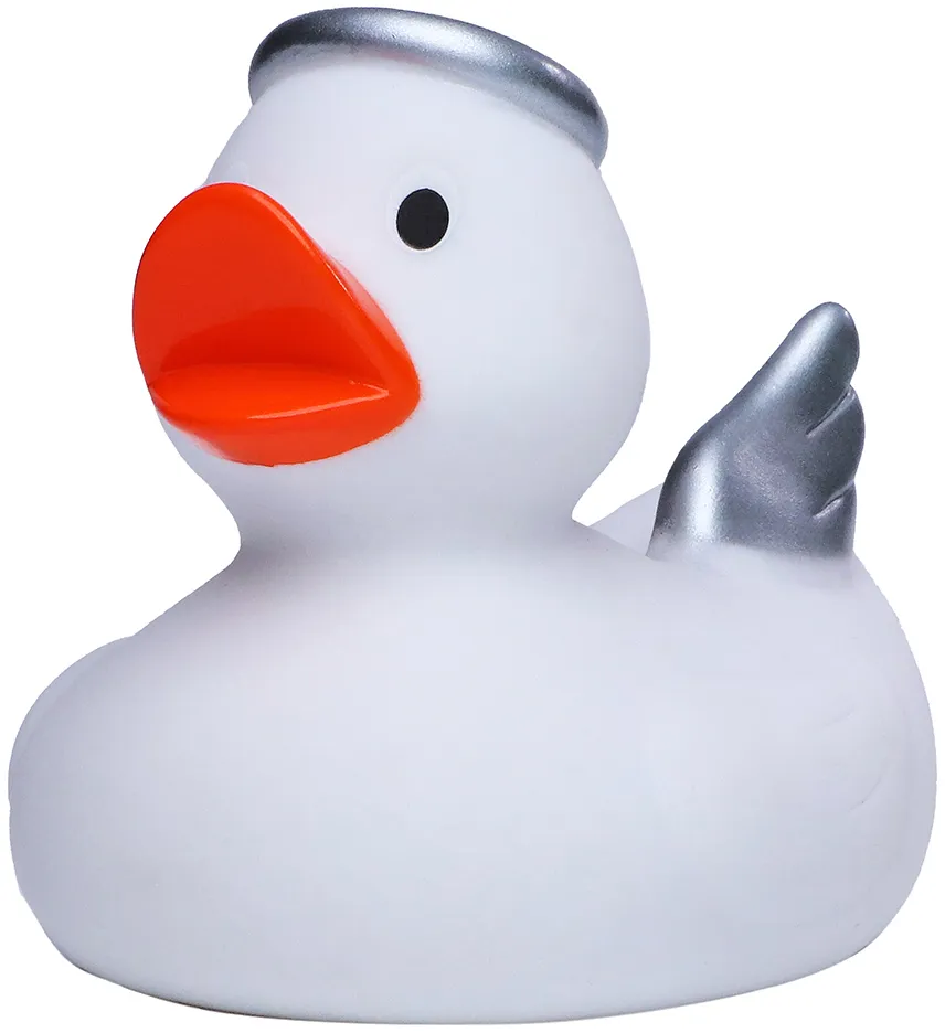 Quietsche-Ente Engel, weiß – Bild 3