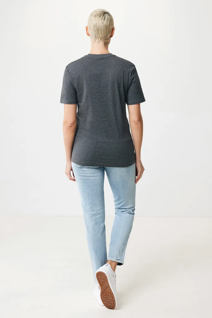 IQONIQ Manuel ungefärbtes T-Shirt aus recycelter Baumwolle, heather anthracite – Bild 10