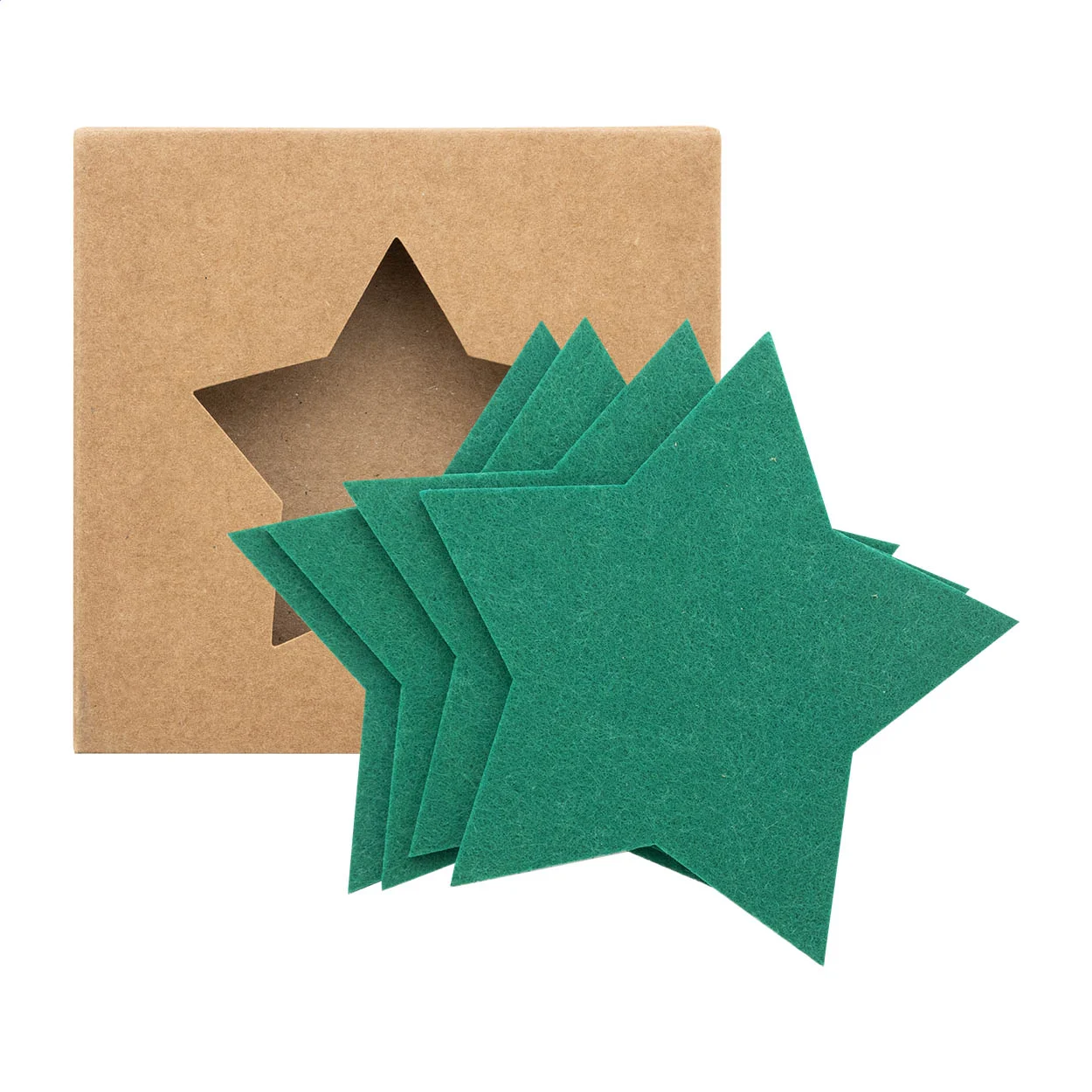 Weihnachtsuntersetzer-Set RPET Vagnes, grün – Bild 7