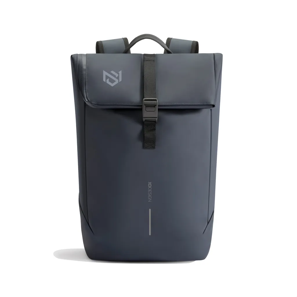 Urban wasserabweisender Flap-Top Rucksack, navy blau – Bild 22