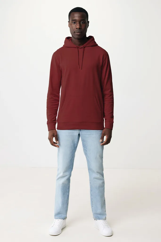 IQONIQ Jasper Hoodie aus recycelter Baumwolle, burgunderrot – Bild 7