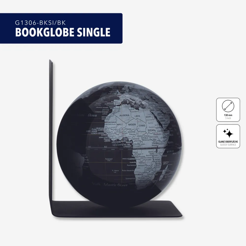 Globus BOOKGLOBE SINGLE schwarz/silberfarben, schwarz/silberfarben – Bild 6