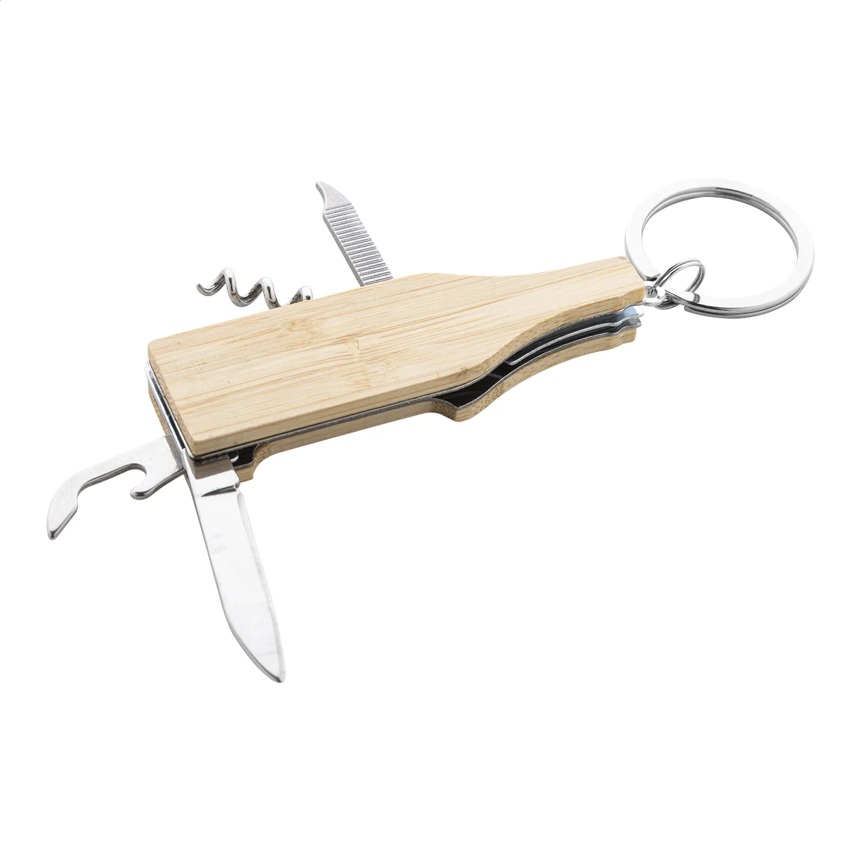 Multitool-Schlüsselring Vinofob, natur – Bild 2
