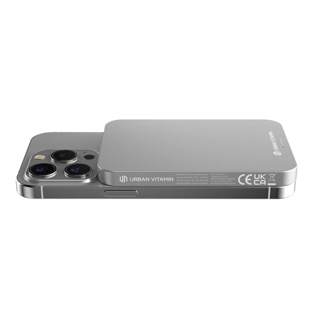 Urban Vitamin Richmond 5000mAh Powerbank aus RCS Plastik/Alu, silber – Bild 5