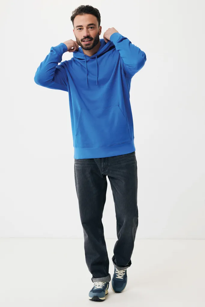 IQONIQ Rila Lightweight Hoodie aus recycelter Baumwolle, Königsblau – Bild 4