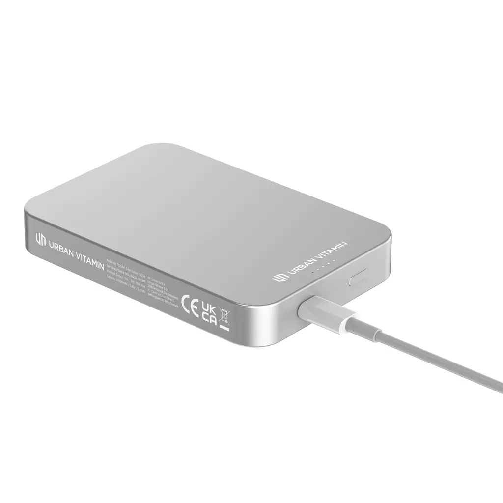 Urban Vitamin Compton 10000mAh Powerbank aus RCS Plastik/Alu, silber – Bild 6