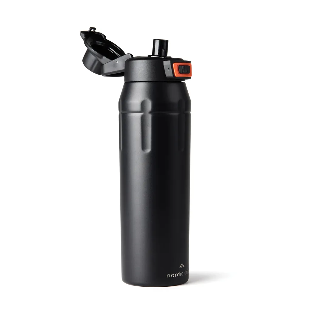 Nordic Drift Trail isolierte verschließbare RCS Sportflasche, schwarz – Bild 3