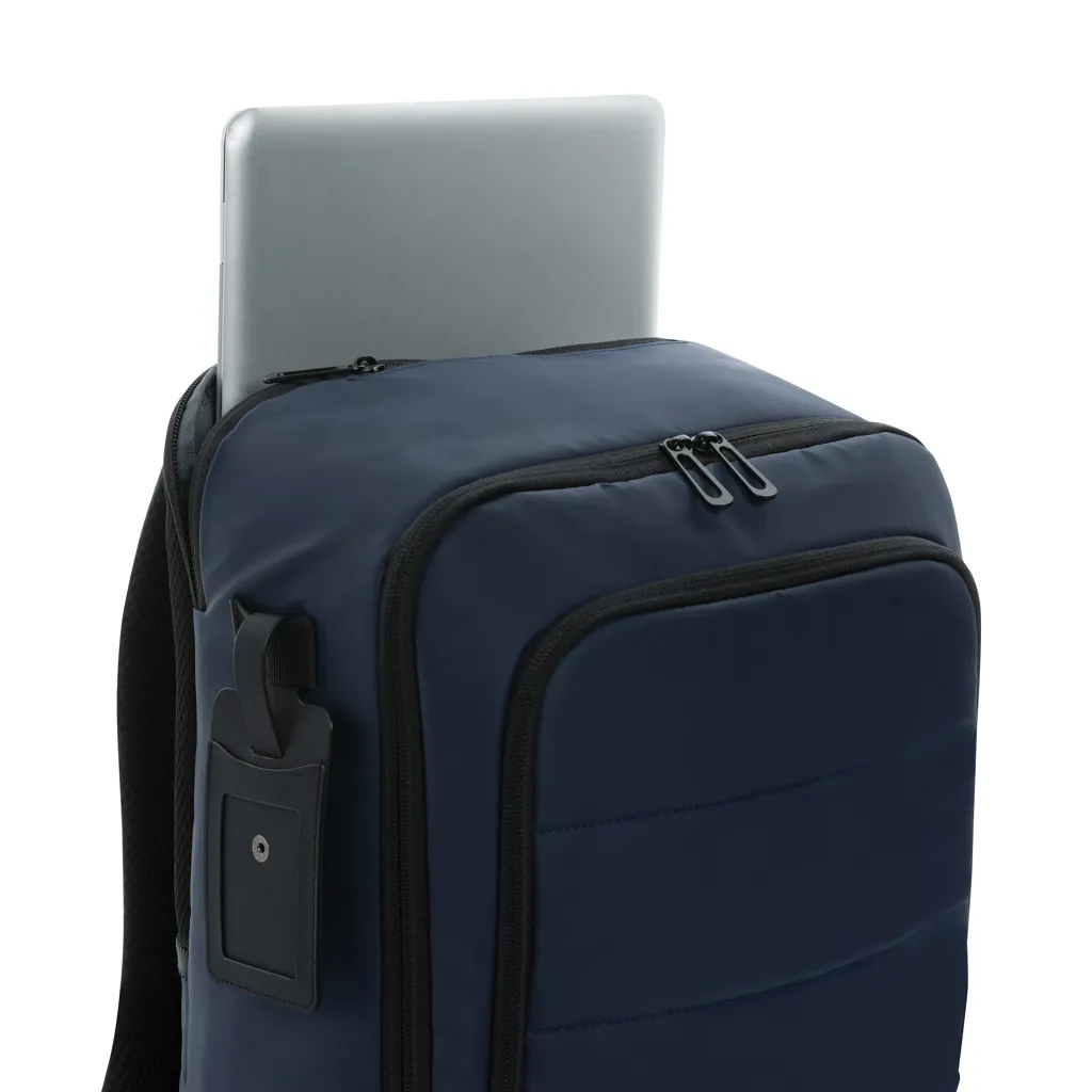 Armond AWARE™ RPET 15.6" Deluxe Laptop-Rucksack, navy blau – Bild 7
