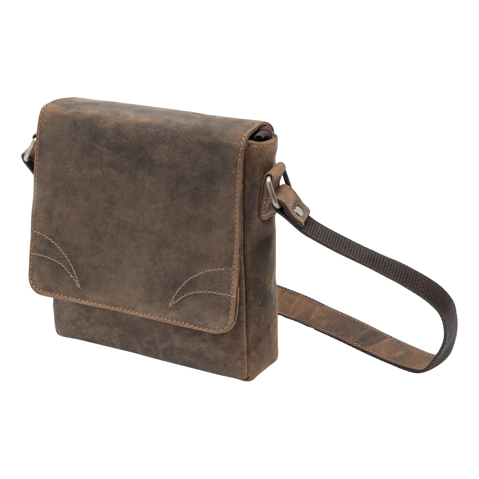 WILDERNESS - Echtleder-Tasche braun