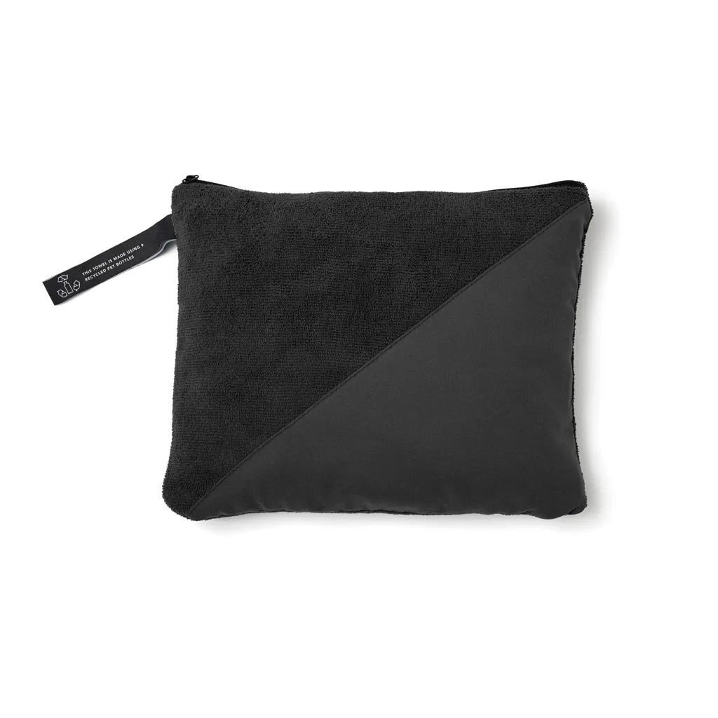 VINGA GRS rPET Active Dry Handtuch 140x70, schwarz – Bild 2
