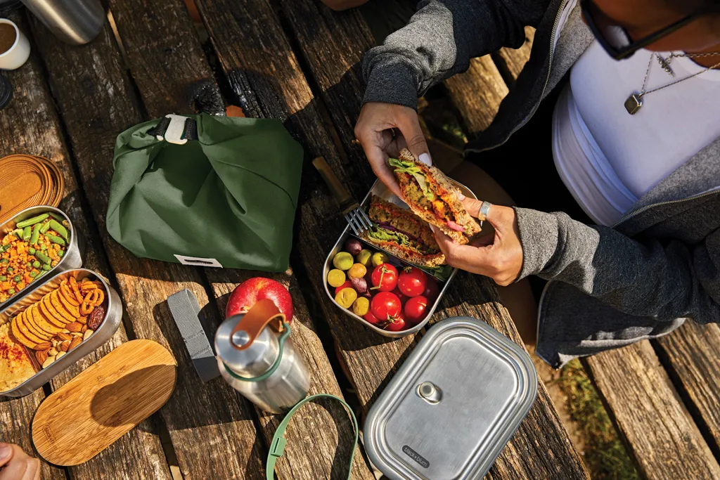 Black+Blum Stainless Steel Lunch Box groß, Olivgrün – Bild 7
