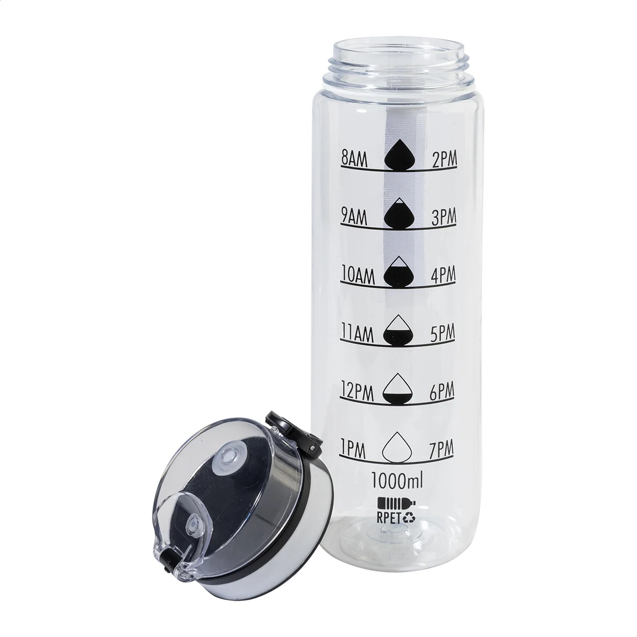 RPET Flasche mit Motivationsanzeige Sipcount, transparent – Bild 2